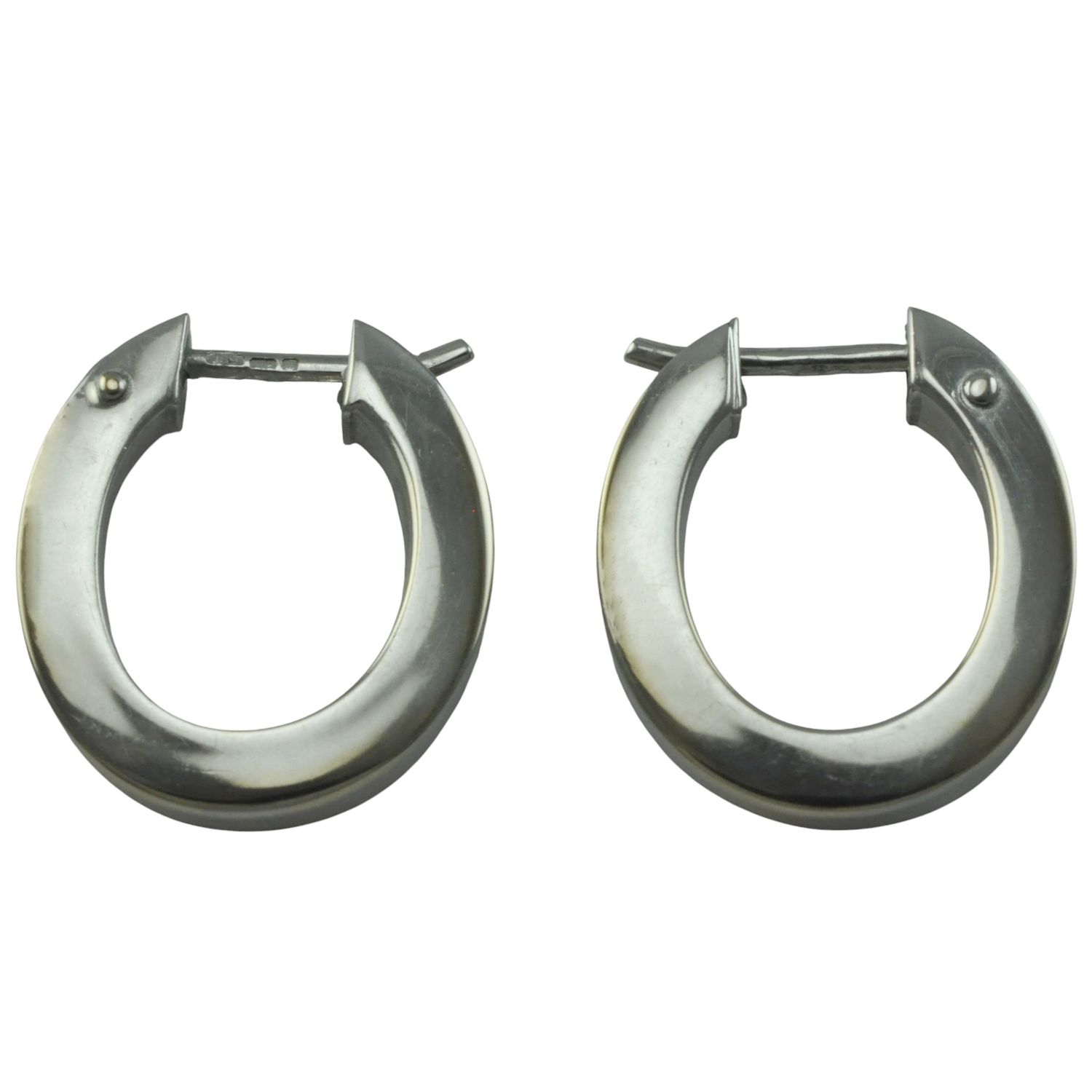 9ct White Gold Huggie Hoops