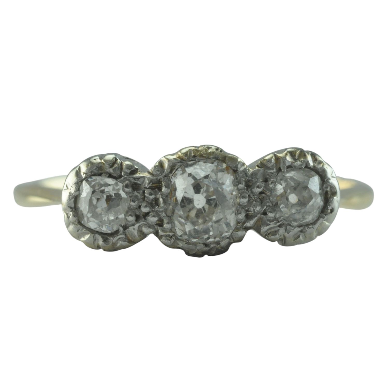Vintage Illusion Style Three Stone Ring