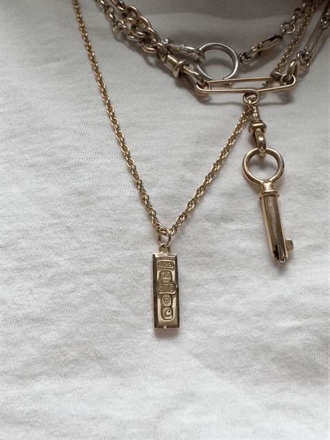 9ct Gold Ingot Pendant