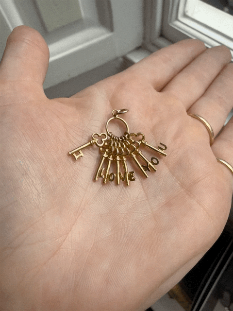 Vintage 9ct ‘I Love you’ Set of Keys Pendant