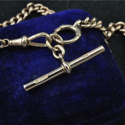 Antique 9ct Rose Gold T-Bar Antique 9ct Rose Gold T-Bar