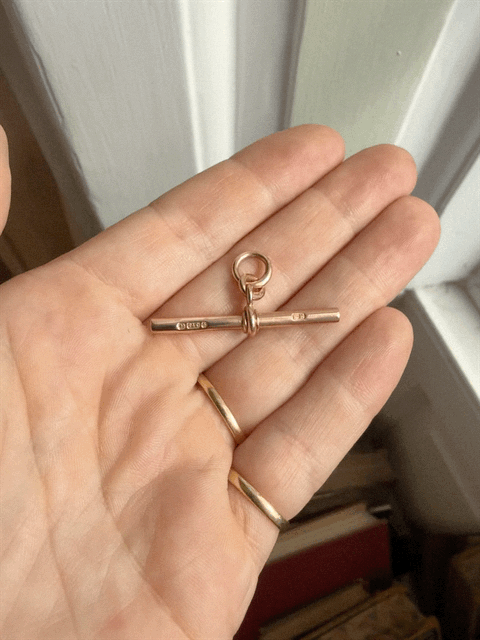 Antique 9ct Rose Gold T-Bar