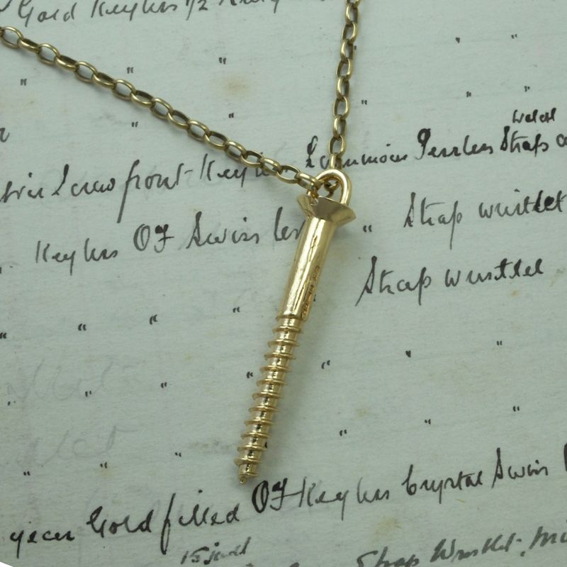9ct Vintage Gold Screw Pendant