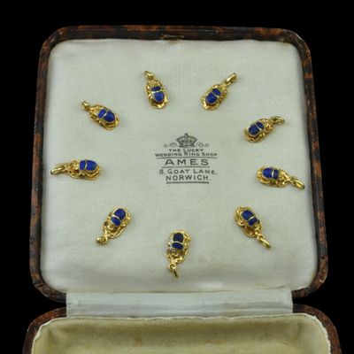 18ct Gold Egyptian Scarab Pendant