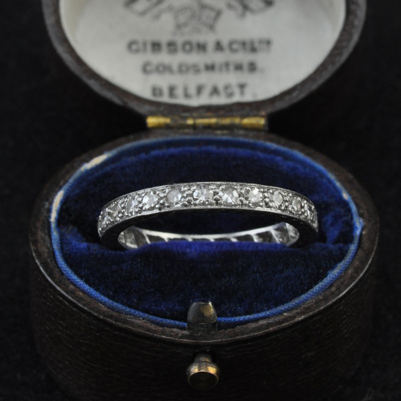 Art Deco Platinum Full Eternity Ring