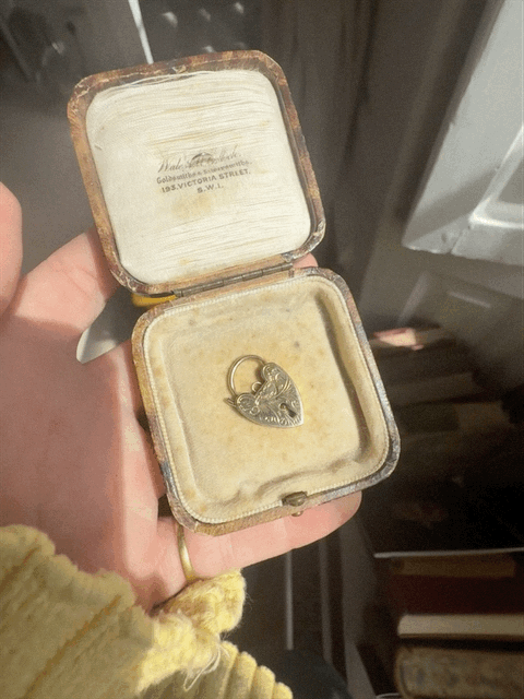 1950s Floral Heart Padlock