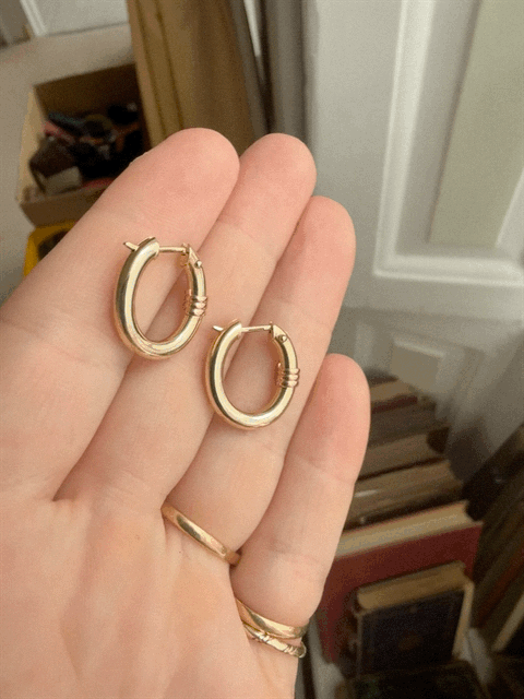 9ct Two Toned Hoops