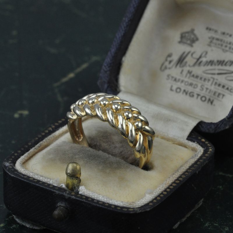 Vintage 9ct Gold Keeper Ring