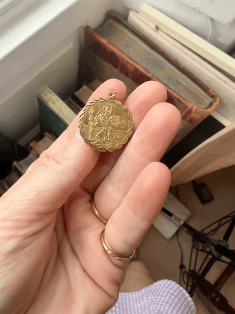 Large Double Sided St Christopher Pendant