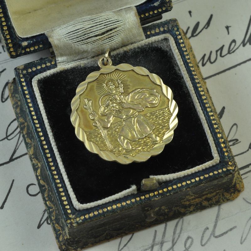 Large Double Sided St Christopher Pendant