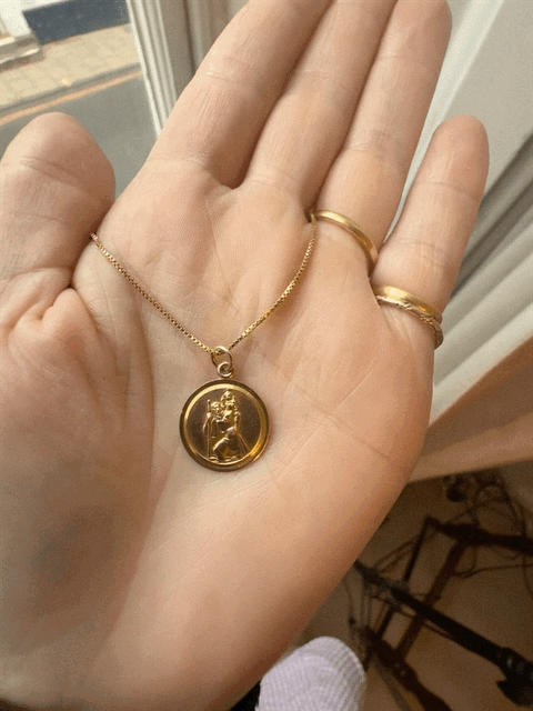 Round St Christopher Pendant