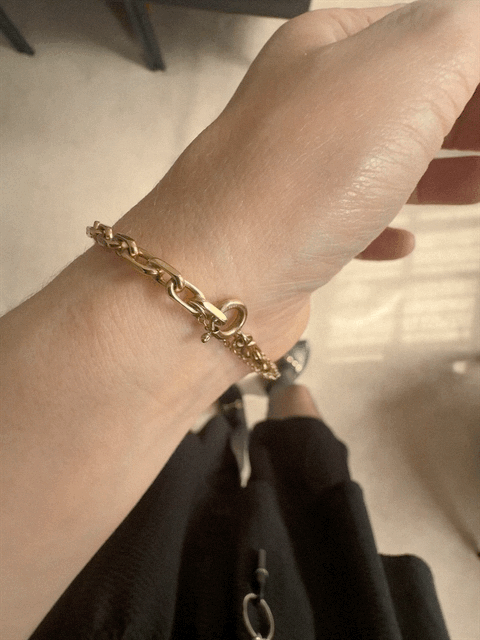 Vintage 9ct Gold Paperlink Style Bracelet