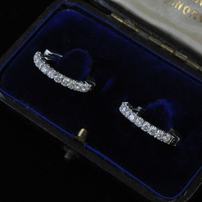 18ct Gold Diamond Hoops 18ct Gold Diamond Hoops