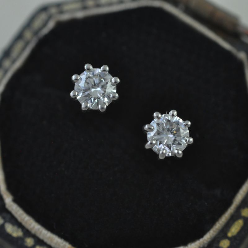 Platinum Diamond Studs - Reserved