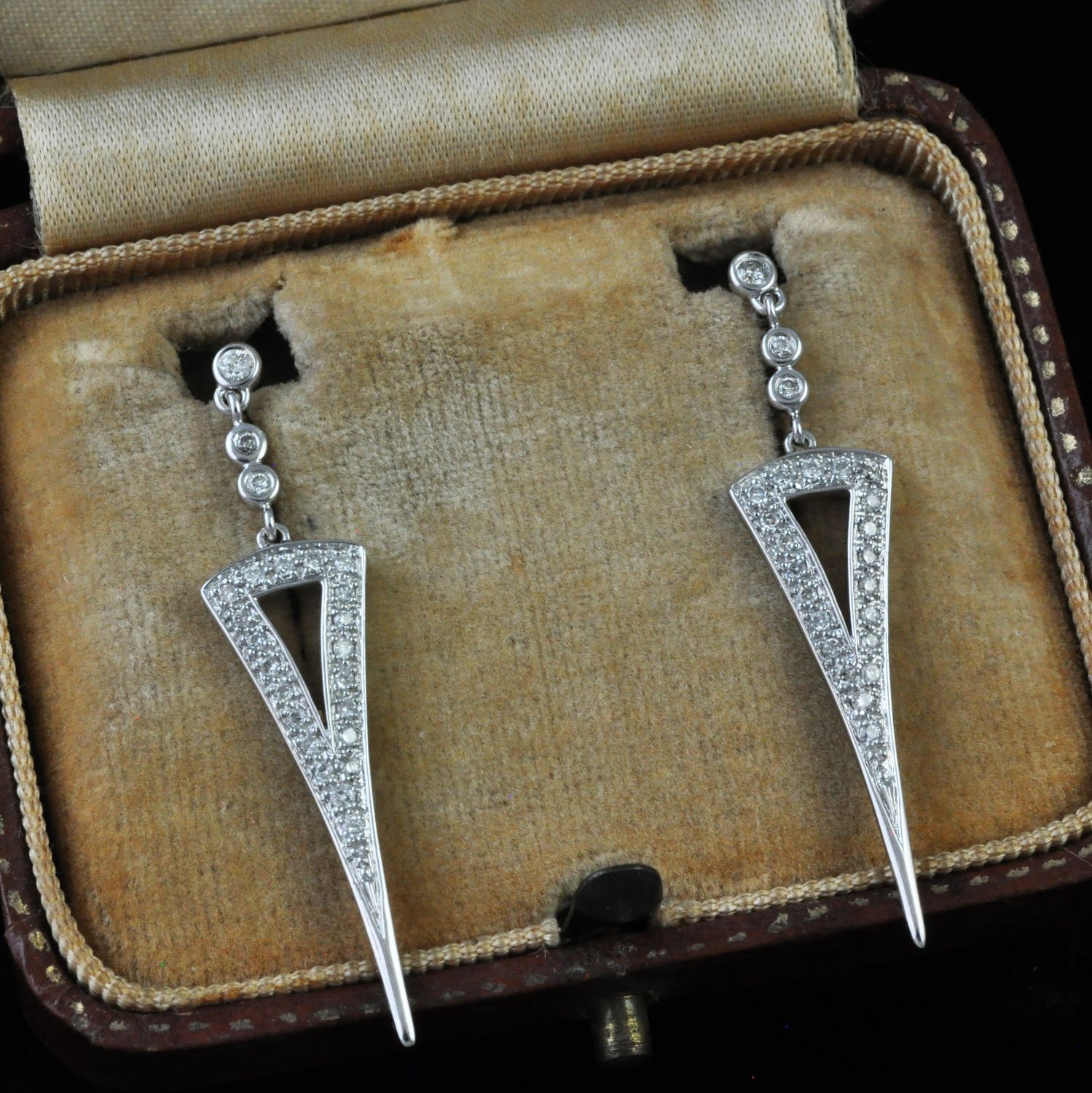 18ct Illusion-Set Diamond Drop Studs