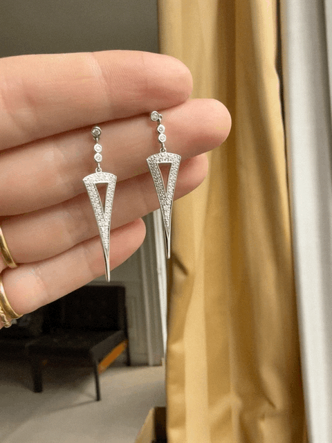 18ct Illusion-Set Diamond Drop Studs