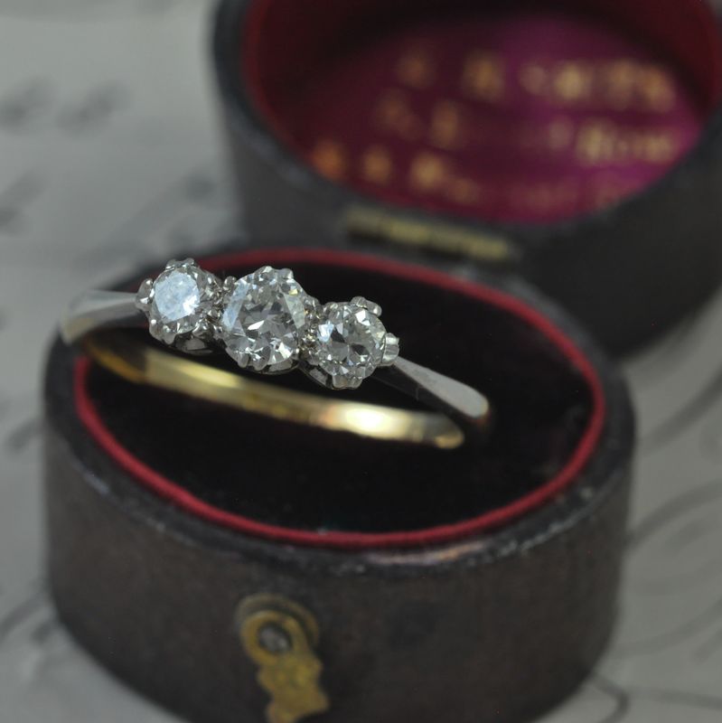 Vintage Three Stone Diamond Ring