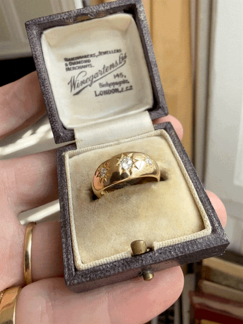 Antique 18ct Diamond Gypsy Ring