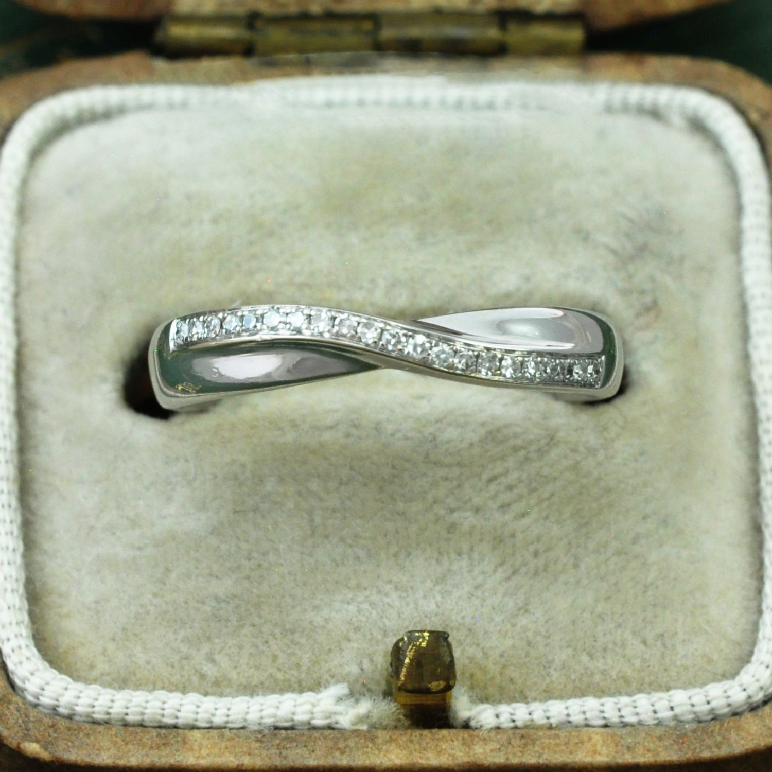 18ct and Diamond Half Eternity Twist Ring 18ct and Diamond Half Eternity Twist Ring