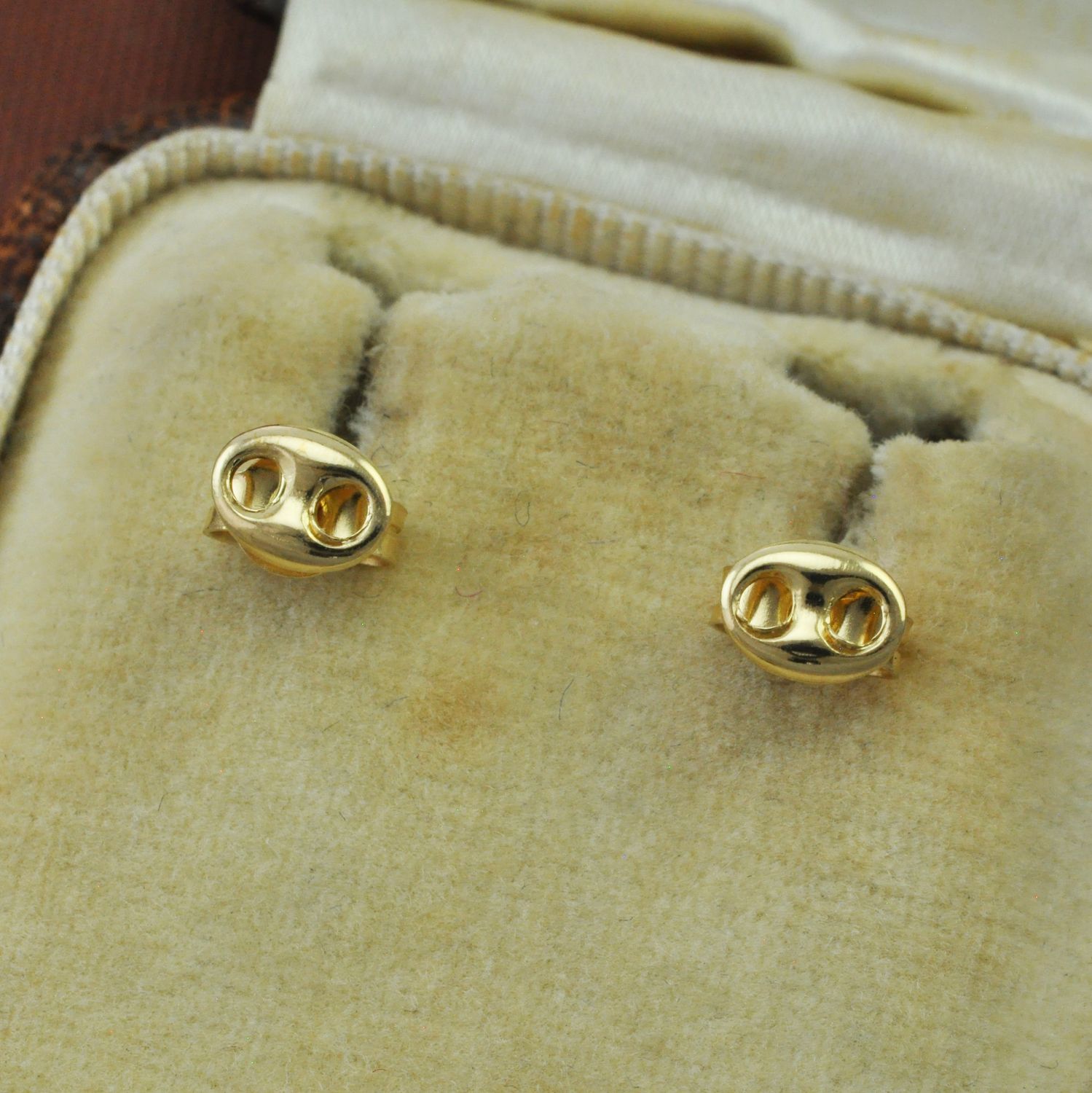 18ct Gold Mariner Link Studs