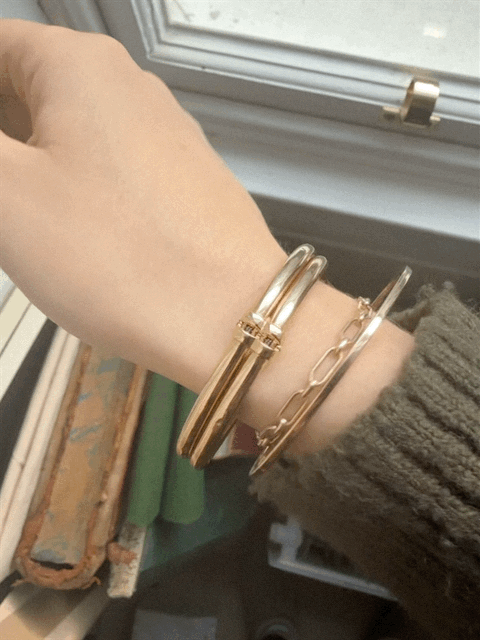 9ct Gold Double Bangle
