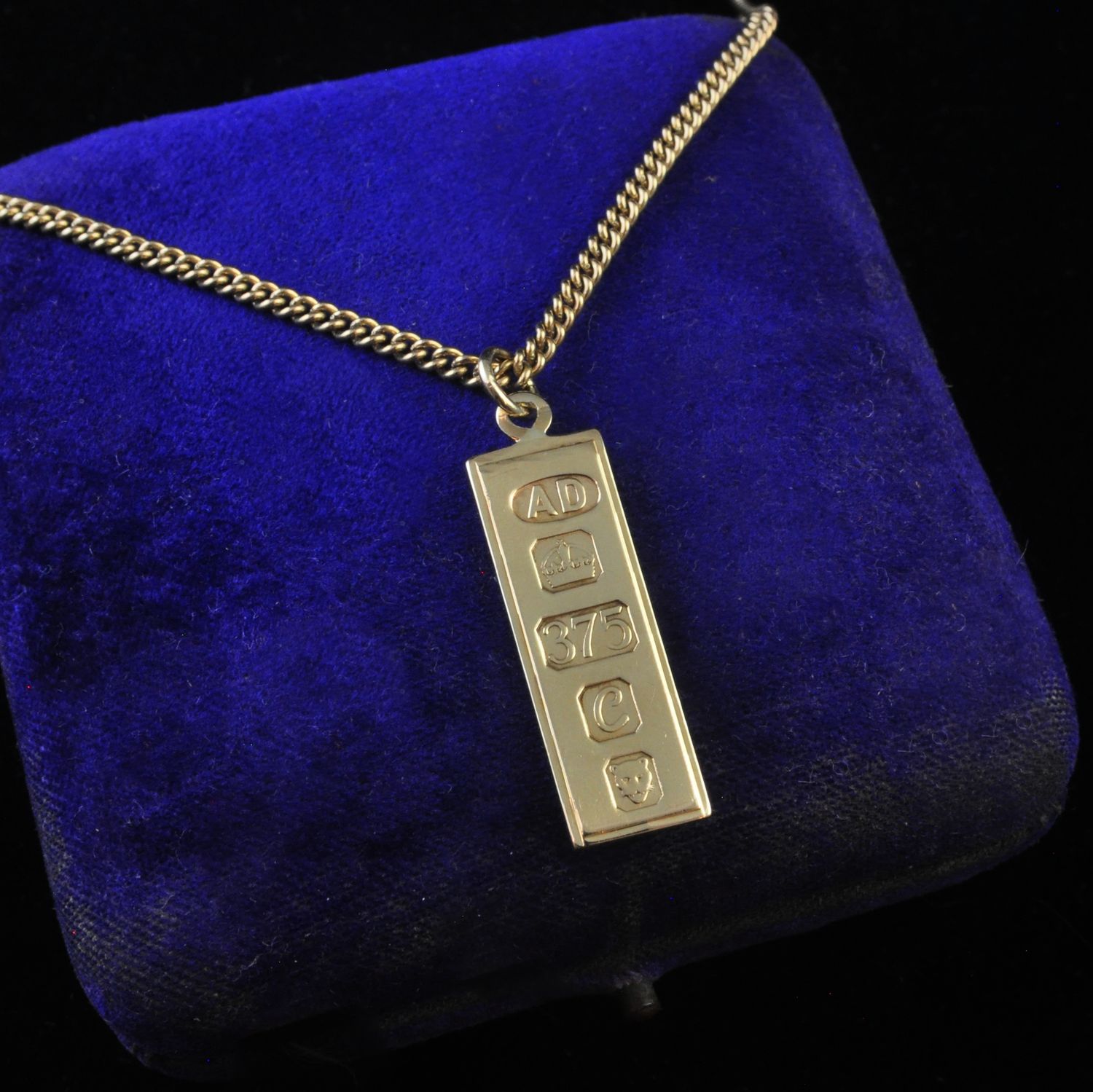 Vintage 9ct Gold Ingot Pendant