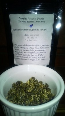 Jasmine Phoenix Pearls  (Chinese Green Tea with Jasmine Flowers)