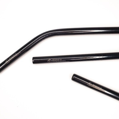 Breakfast at Dominique's Logo Metal Straw