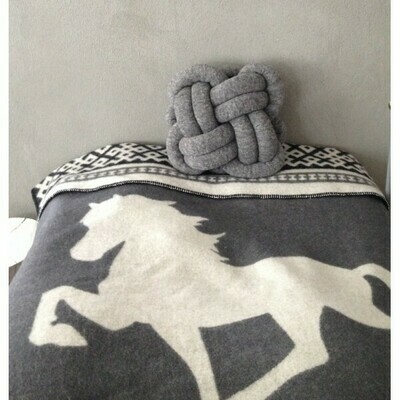 Islensk Wool Blanket/Throw - Grey
