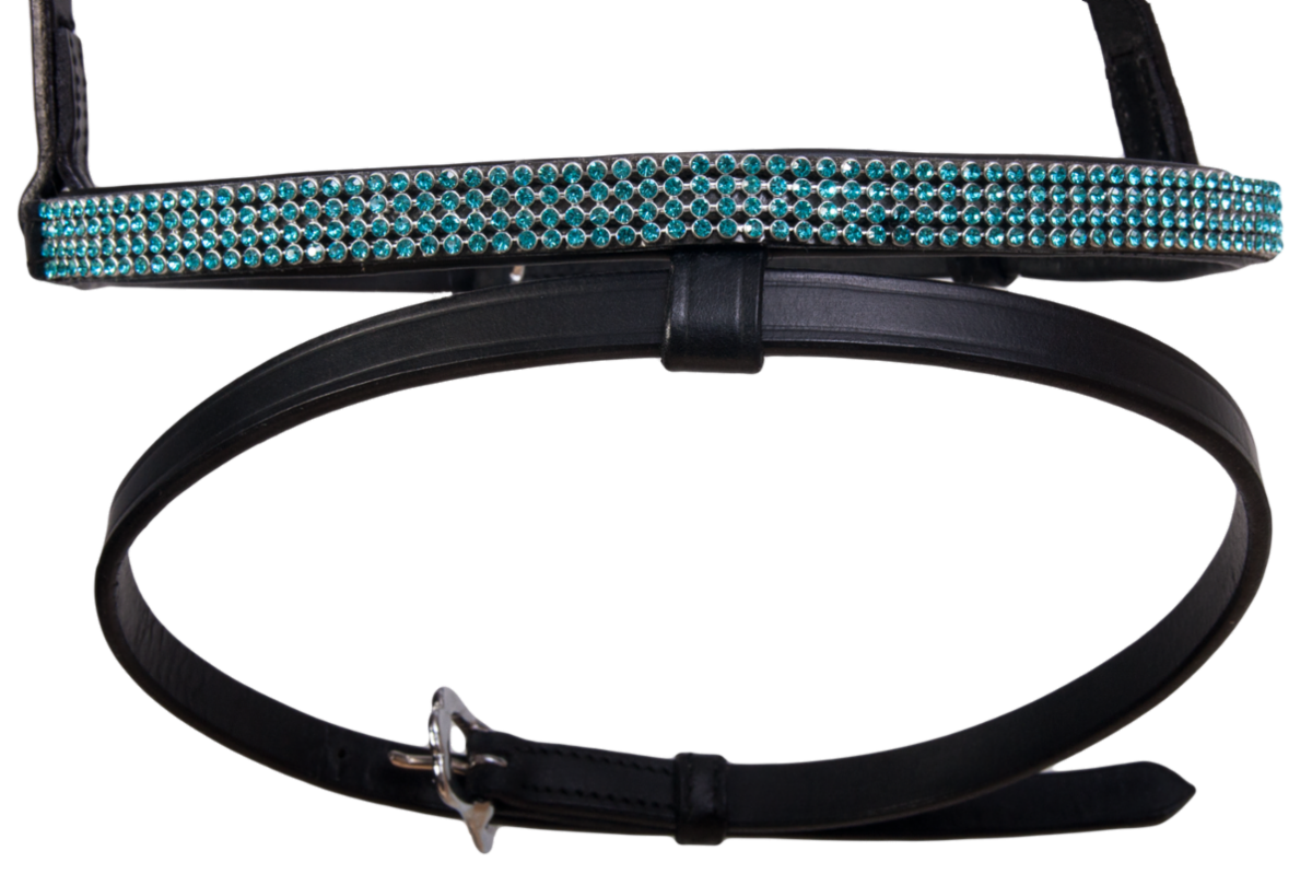 Karlslund Kombi Flash Noseband 4 Rows Crystals