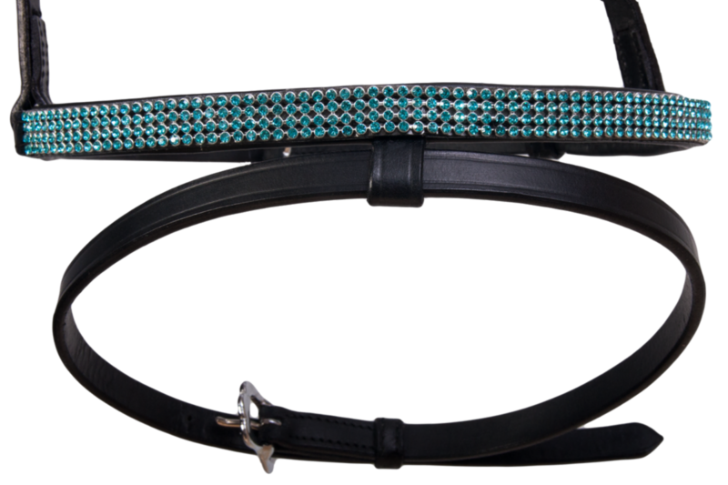 Karlslund Kombi Flash Noseband 4 Rows Crystals