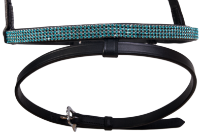 Karlslund Kombi Flash Noseband 4 Rows Crystals