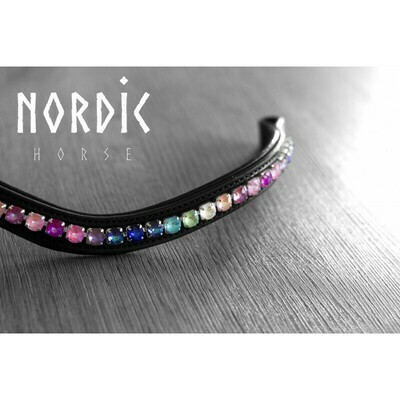 Nordic Horse Wave Browband RAINBOW