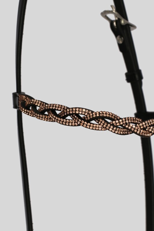 Top Reiter Bridle Set FLÉTTA, Rose Gold