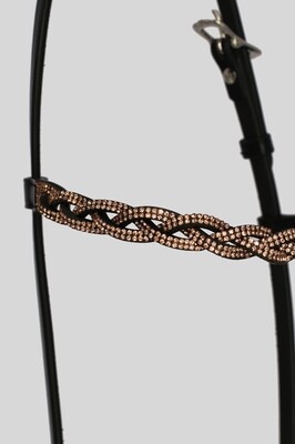 Top Reiter Bridle Set FLÉTTA, Rose Gold