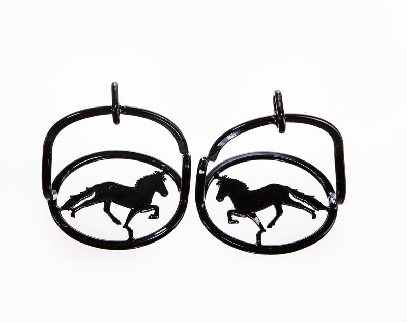 Hestagallery Safety Stirrups w/Tolting Horse