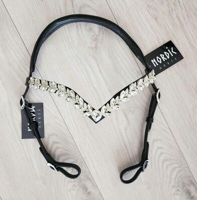 Nordic Horse Headstall SILVER LEAVES