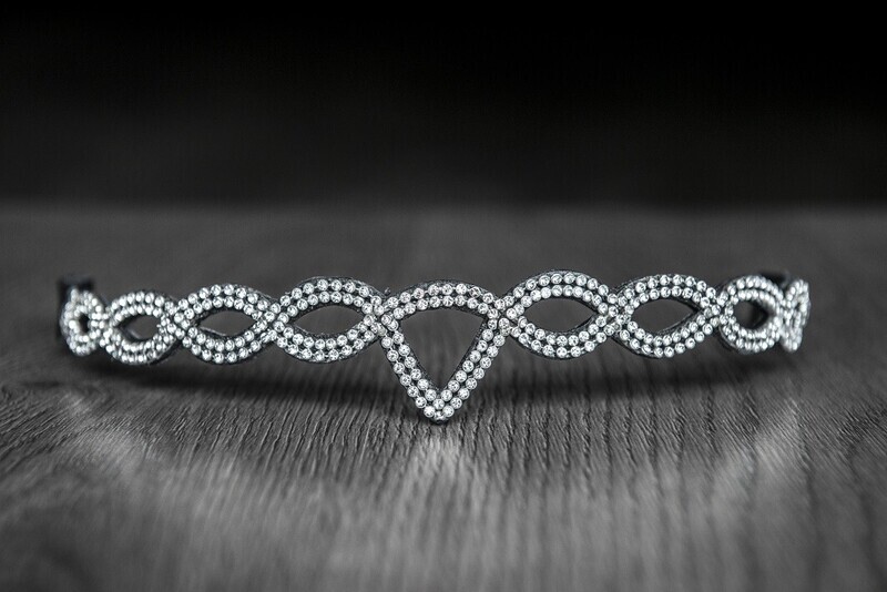 Nordic Horse M&amp;M Browband DOUBLE WAVE