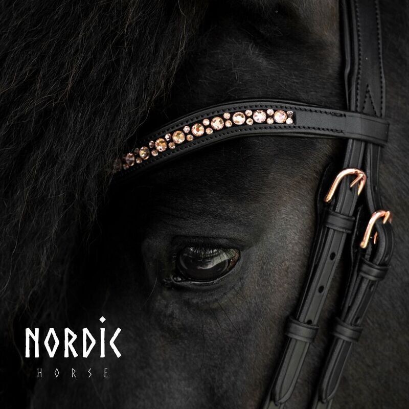 Nordic Horse M&amp;M Browband ALL ROSE GOLD