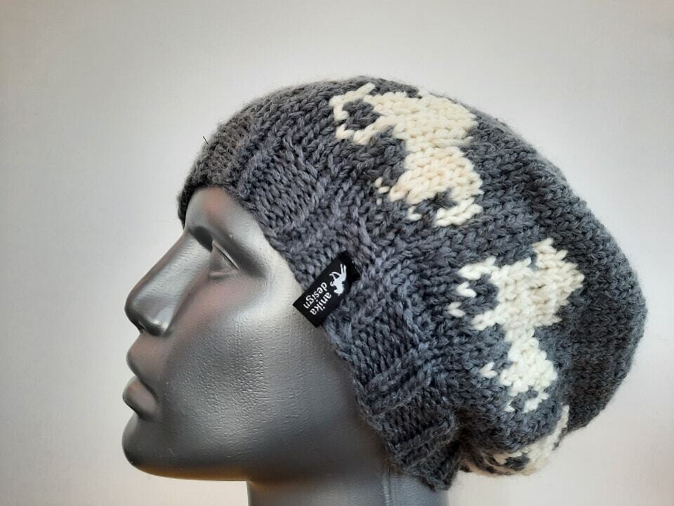 Hand Knitted Hat - Icelandic Horse