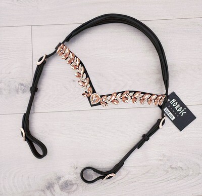 Nordic Horse Headstall ROSE GOLD LEAVES