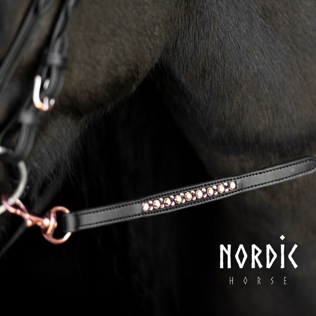 Nordic Horse ALL ROSE GOLD Supergrip Reins w/Stops