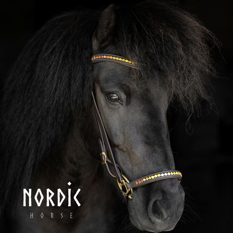 Nordic Horse Headstall Golden Sunset Nordic Horse Headstall Golden Sunset