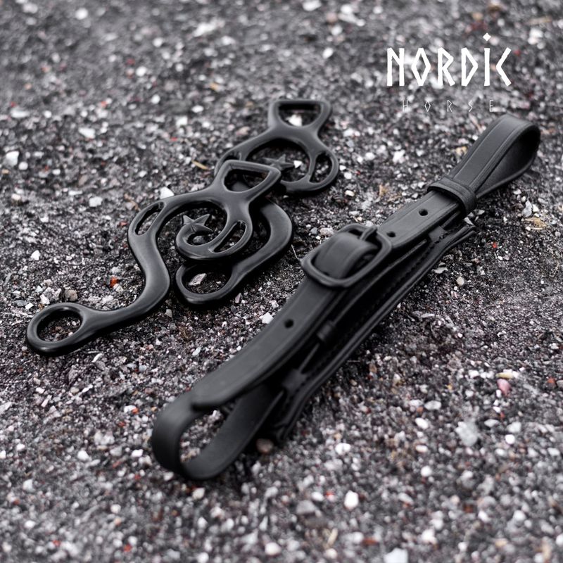 Nordic Horse Shanks w/Lower Strap for Hackamore