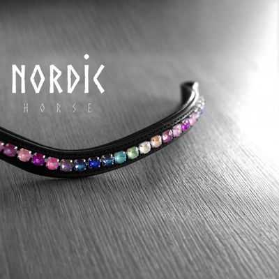 Nordic Horse Wave Browband RAINBOW