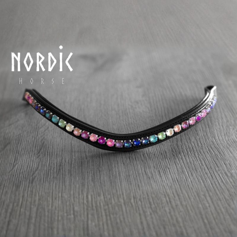 Nordic Horse Wave Browband RAINBOW