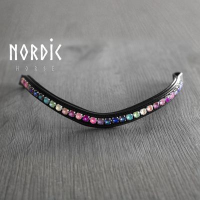 Nordic Horse Wave Browband RAINBOW