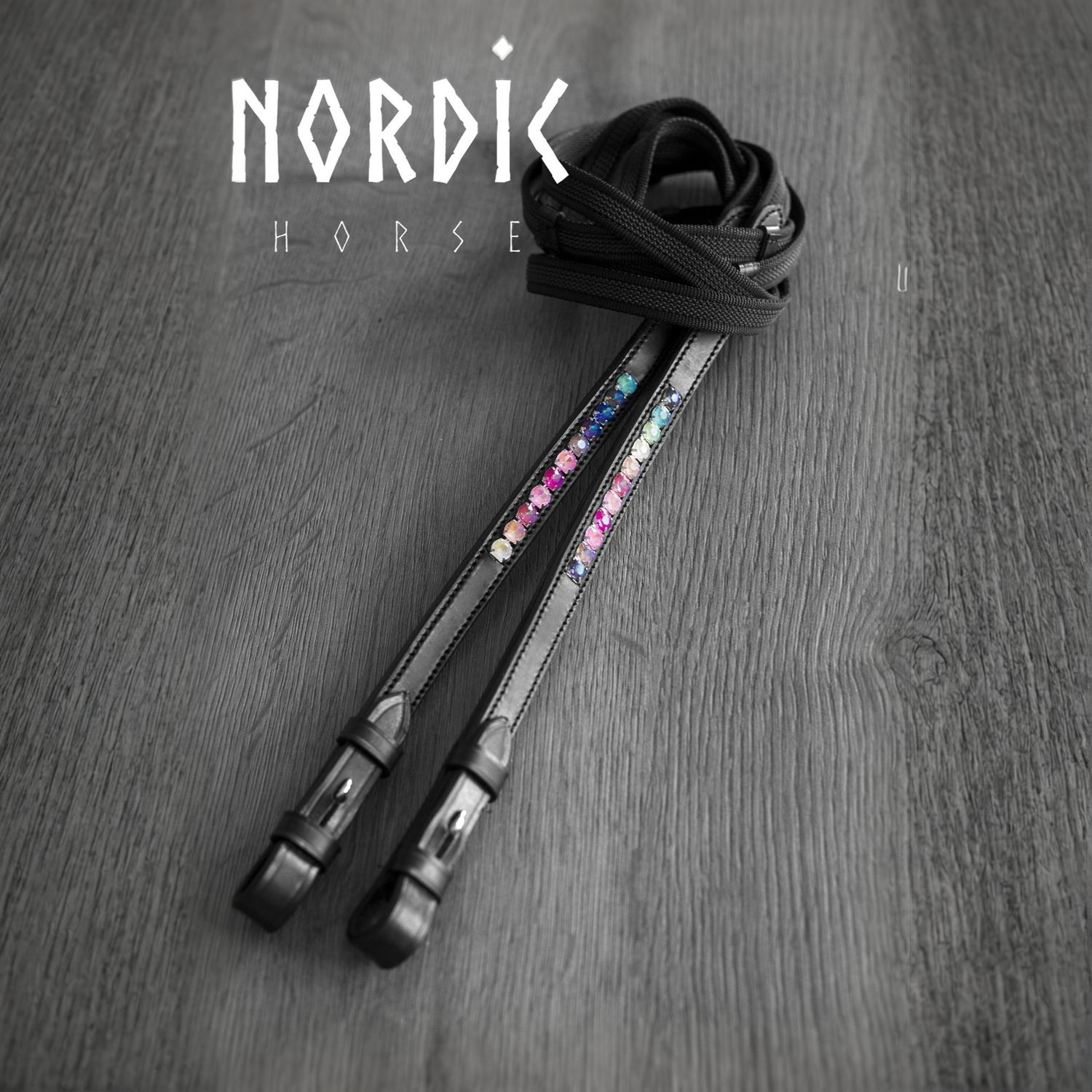 Nordic Horse RAINBOW Supergrip Reins w/Stops
