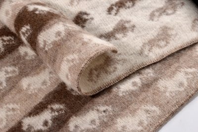 Fákur Wool Blanket/Throw - Beige