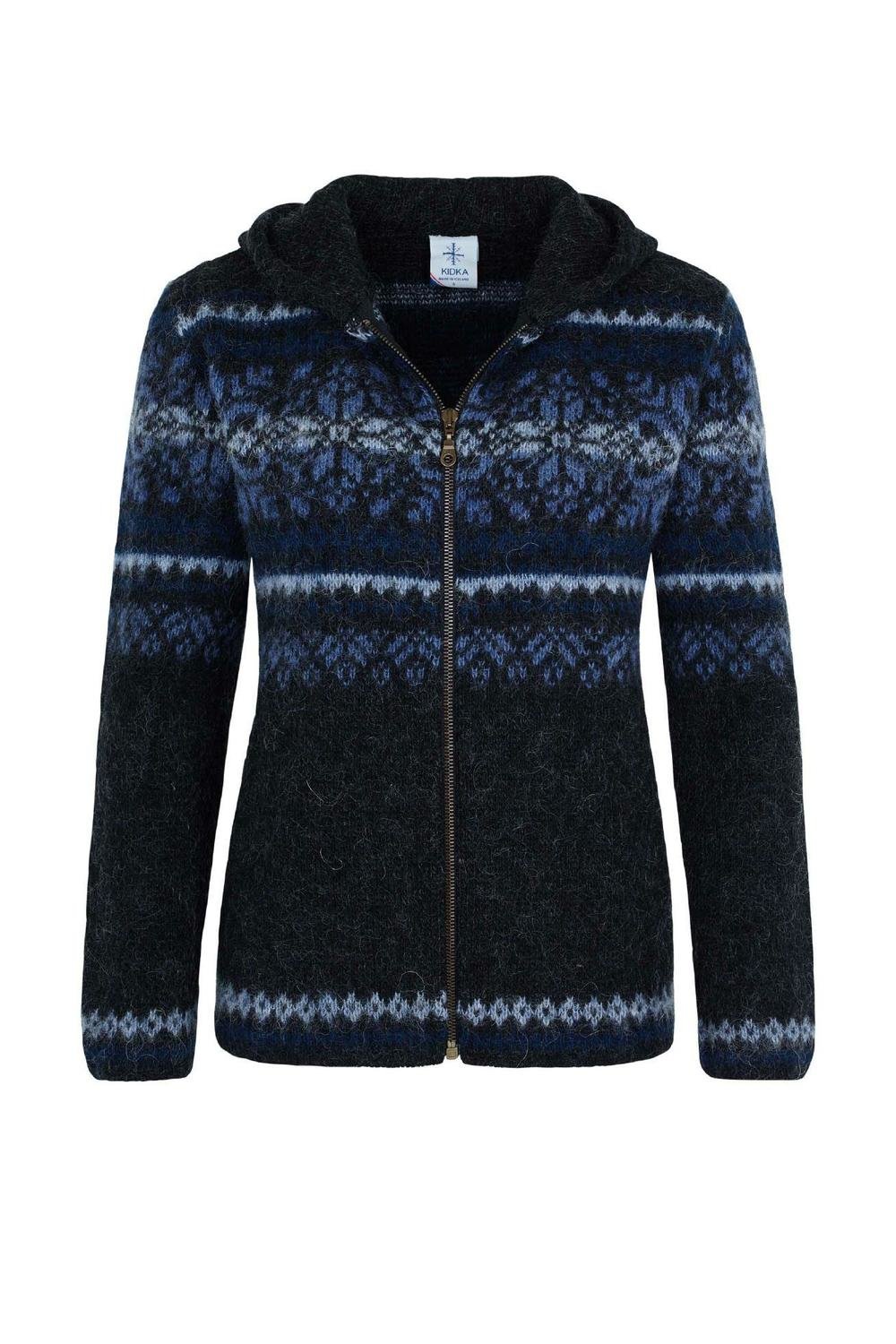 Kidka - DANGRI Wool Cardigan w/Hood (black/blue)